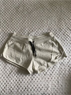 Born Primitive Heather Grey Athletic Lounge Shorts with Black Drawstring